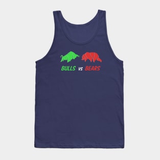 Bulls vs Bears Stock Market Day Trader Options Investor Tank Top